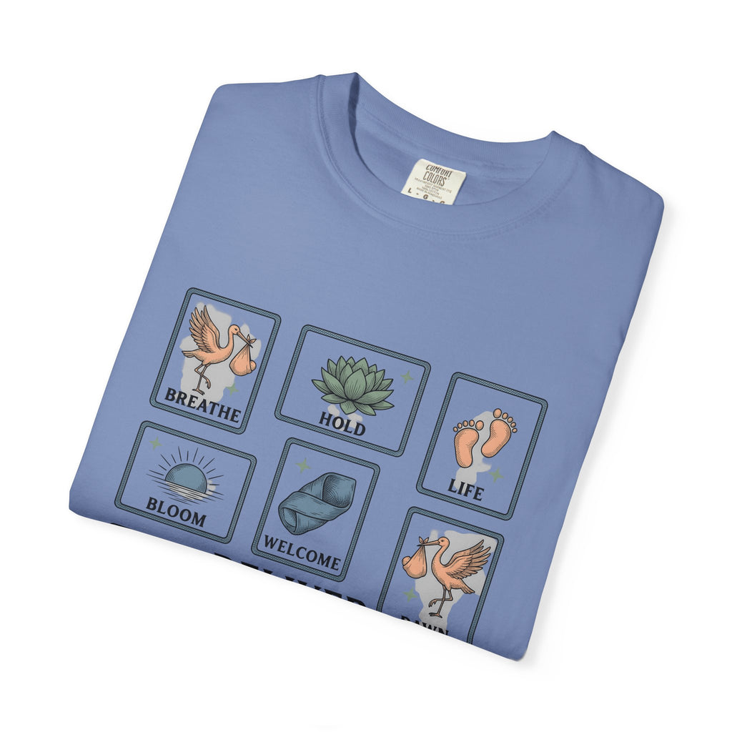 Wading Bird Baby T-Shirt Nurses Maternity Gift Women Classic T-Shirt Heron T-Shirt Nurse Enthusiast Vintage T-Shirt Pregnancy Graphic Cartoon