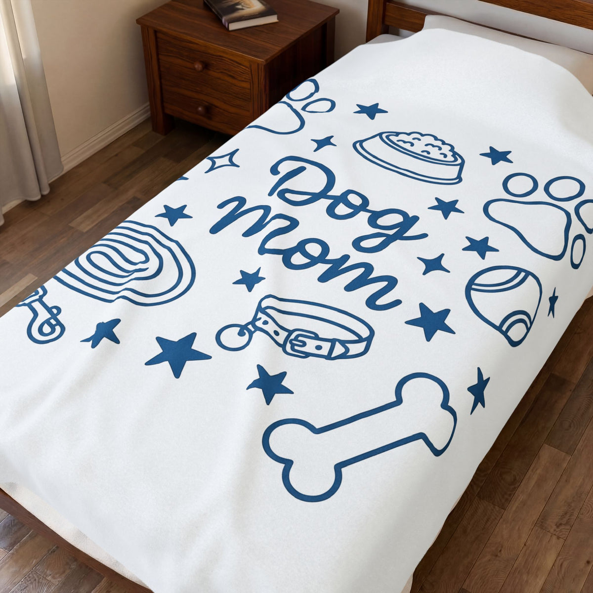 Dog Paws Blanket Dog Mom Dog Mom Pet Gift Women Doodle Blanket Paw Blanket Dog Parent Fan Hand Drawn Blanket Animal Graphic Minimalist Stars Blanket