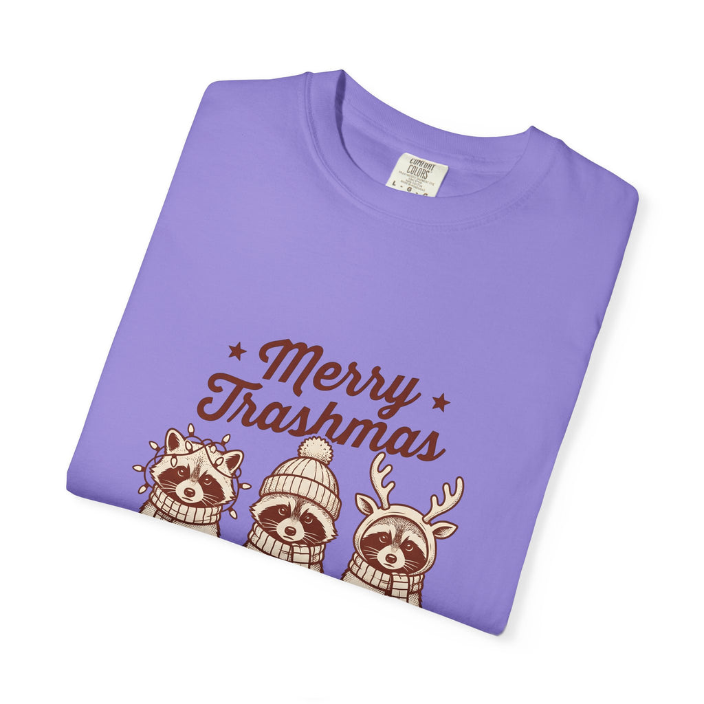 Raccoon Set T-Shirt Christmas Pets Gift Women Line Art T-Shirt Raccoon T-Shirt Xmas Fan Illustration T-Shirt Animal Graphic Classic Holiday Gear