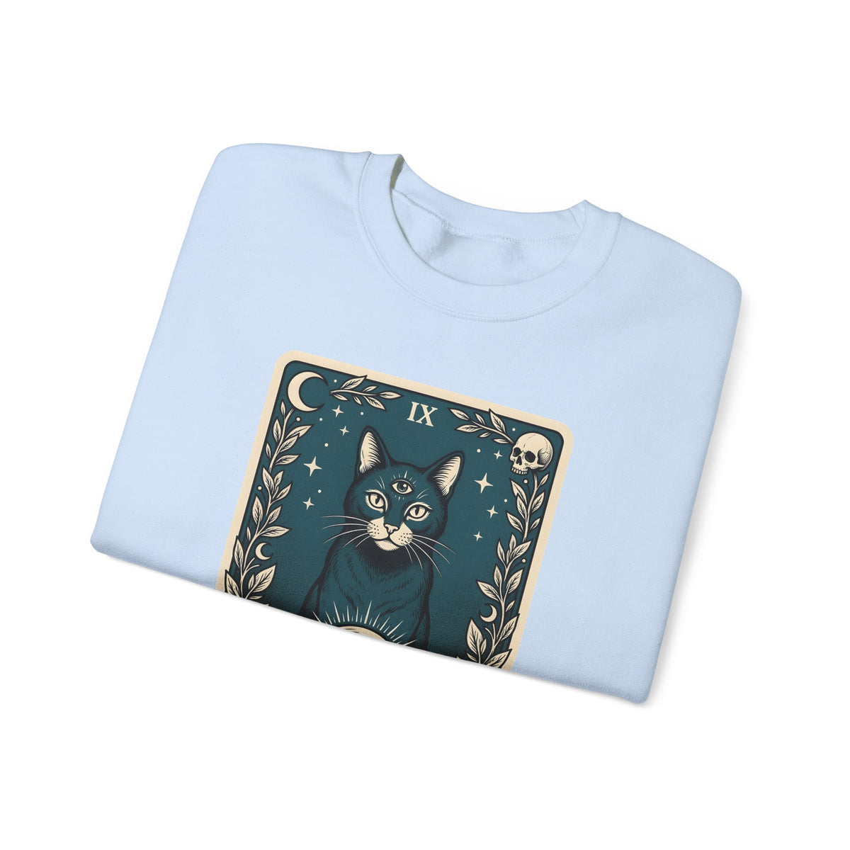 Mystic Cat Sweatshirt Boho Chic Witchcraft Gift Women Tarot Sweatshirt Kitty Sweatshirt Bohemian Fan Occult Graphic Vintage Crystal Ball Sweatshirt