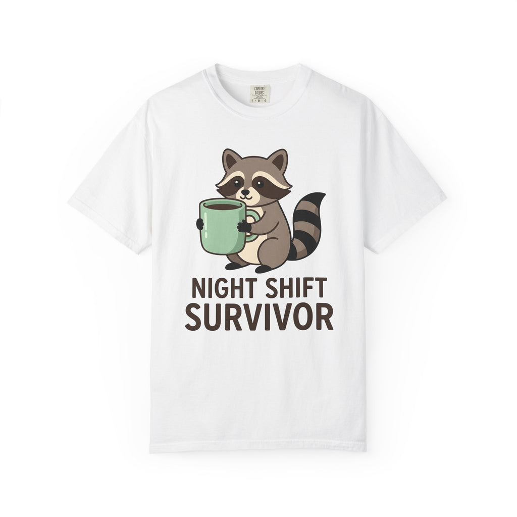 Raccoon Coffee T-Shirt Nurses Coffee Gift Women Cute T-Shirt Coffee T-Shirt Nurse Enthusiast Adorable T-Shirt Caffeinated Graphic Coffee