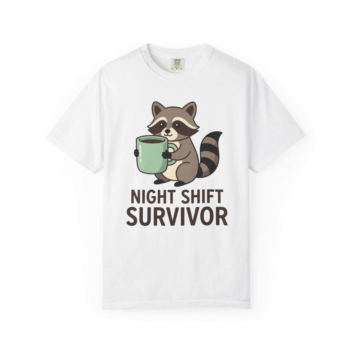Raccoon Coffee T-Shirt Nurses Coffee Gift Women Cute T-Shirt Coffee T-Shirt Nurse Enthusiast Adorable T-Shirt Caffeinated Graphic Coffee