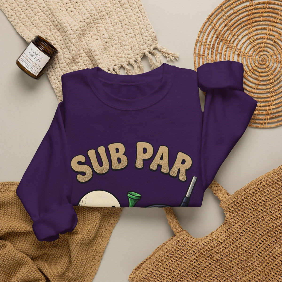 Golf Ball Club Sweatshirt Golf Humor Gift Women Cartoon Sweatshirt Golf Club Sweatshirt Golfer Fan Comic Sweatshirt Funny Graphic Retro Grass Sweatshirt