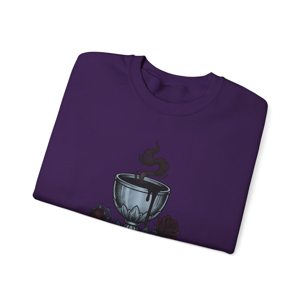 Chalice Roses Sweatshirt Nurses Therapy Gift Women Dark Sweatshirt Goblet Sweatshirt Nurse Enthusiast Gothic Sweatshirt Counseling Graphic Antique Spirit