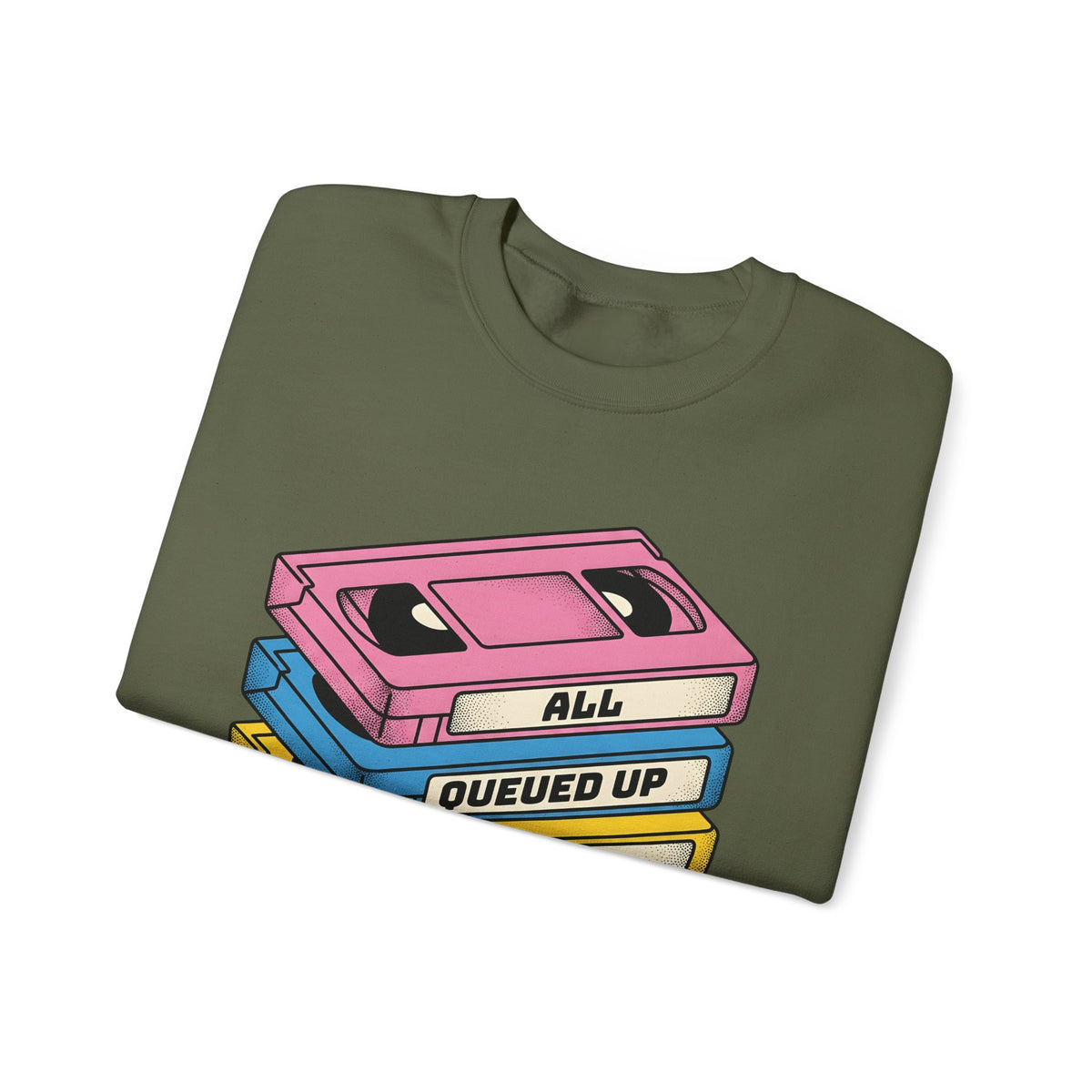 Vhs Tape Stack Sweatshirt St Valentine's Day Nostalgia Gift Women Retro Sweatshirt Videotape Sweatshirt Valentine Fan Vintage Sweatshirt Retro Illustration Pop