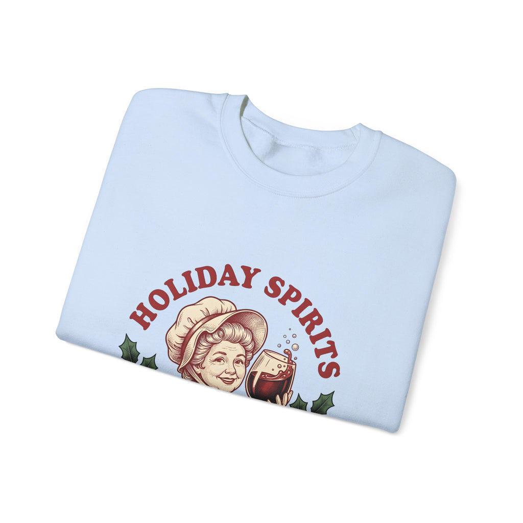 Cheerful Woman Wine Sweatshirt Christmas Fun Gift Women Cartoon Sweatshirt Wine Sweatshirt Xmas Fan Comic Sweatshirt Humor Graphic Line Art Winter Greenery