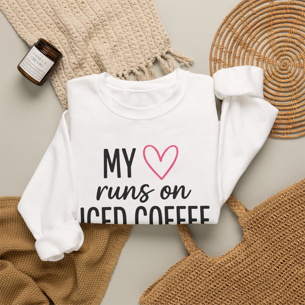 Cold Coffee Cup Sweatshirt Moms Espresso Gift Women Adorable Sweatshirt Coffee Sweatshirt Sweatshirt Mother Fan Coffee Sweatshirt Caffè Graphic Simple Love Symbol
