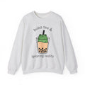 Frog Boba Drink Sweatshirt Drinks Creatures Gift Women Sweet Sweatshirt Boba Sweatshirt Beverage Fan Toad Graphic Sleek Bubble Tea Sweatshirt