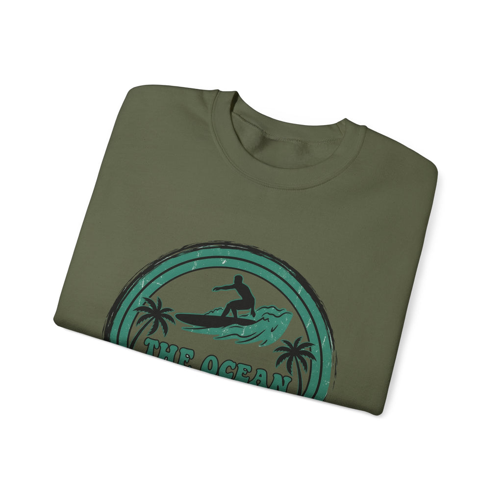 Surfing Surfing Seaside Gift Hand Drawn Surf Surfer Fan Surfing Coastal Sweatshirt