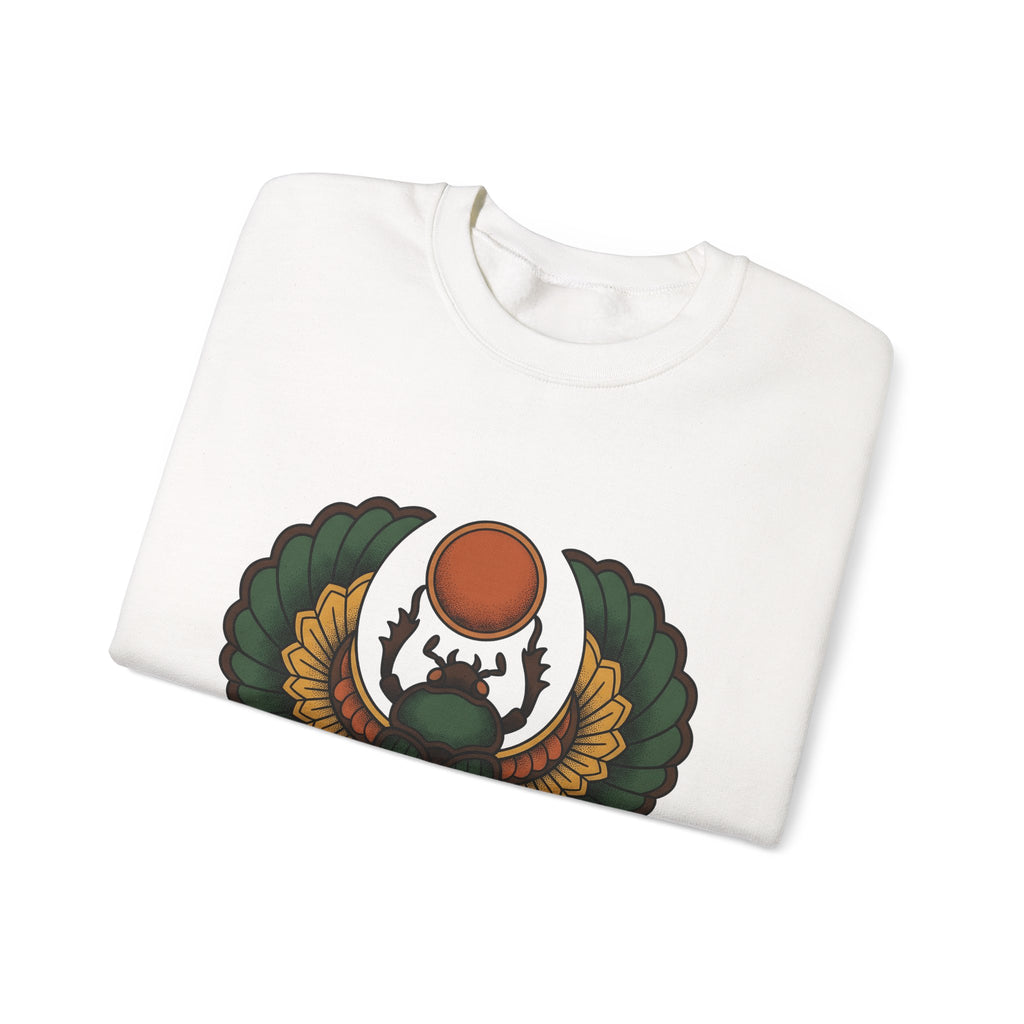 Beetle Bug Sweatshirt Boho Chic Chakra Gift Women Minimalist Sweatshirt Scarab Sweatshirt Bohemian Enthusiast Simple Sweatshirt Energy Graphic Hand Drawn Sun