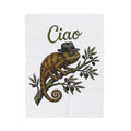 Reptile Hat Blanket Funny Nature Gift Women Classic Blanket Animal Hat Blanket Humor Fan Retro Blanket Wildlife Graphic Doodle Branch Blanket