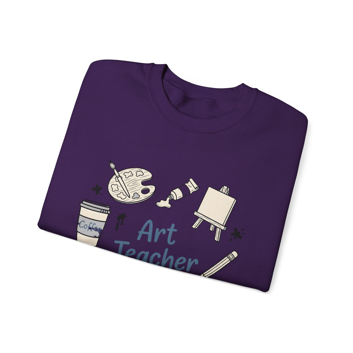 Painting Supplies Sweatshirt Teacher Study Gift Women Line Art Sweatshirt Art Materials Sweatshirt Educator Enthusiast Illustration Design Graphic Studying