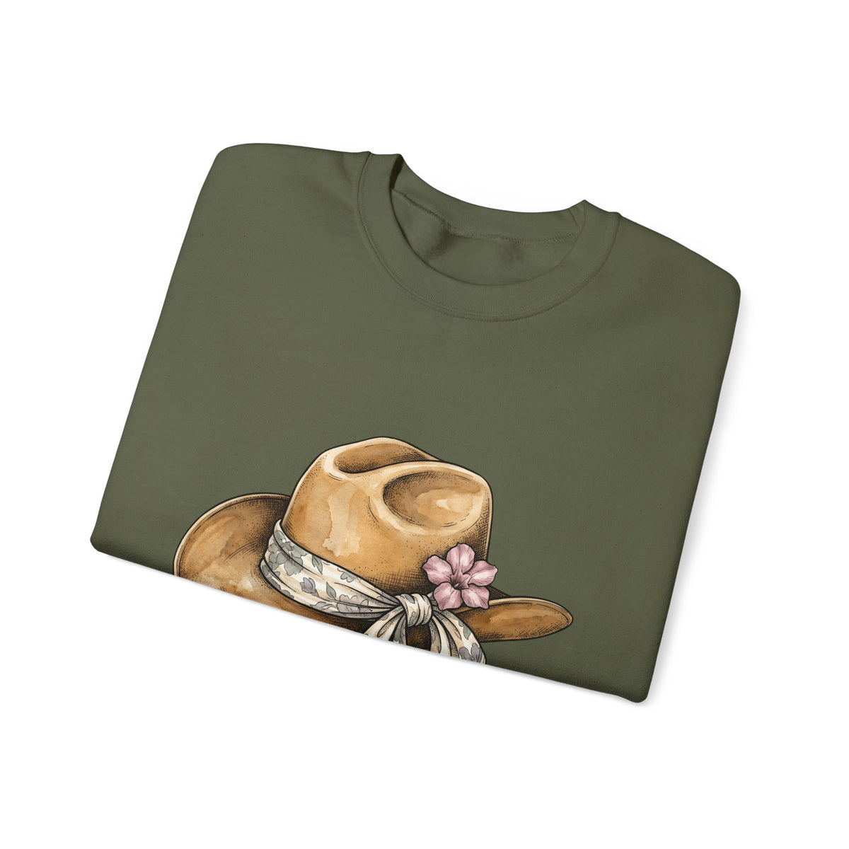 Country Hat Sweatshirt Cowgirl Outback Gift Women Tribal Sweatshirt Cowboy Hat Sweatshirt Rodeo Fan Cowgirl Graphic Sweatshirt Folk Flower Kerchief Sweatshirt