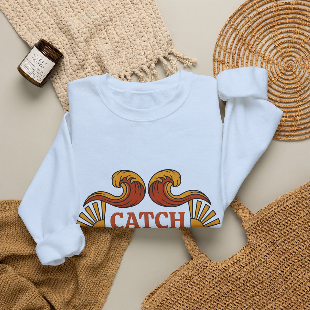 Sea Surf Sweatshirt Surfing Sands Gift Women Classic Sweatshirt Wave Sweatshirt Surfer Fan Beach Sweatshirt Coastal Graphic Heritage Daylight Sweatshirt