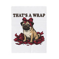 Pug Dog Blanket Christmas Pet Gift Women Vintage Blanket Puggle Blanket Xmas Fan Retro Blanket Animal Graphic Hand Drawn Gift Bow Blanket