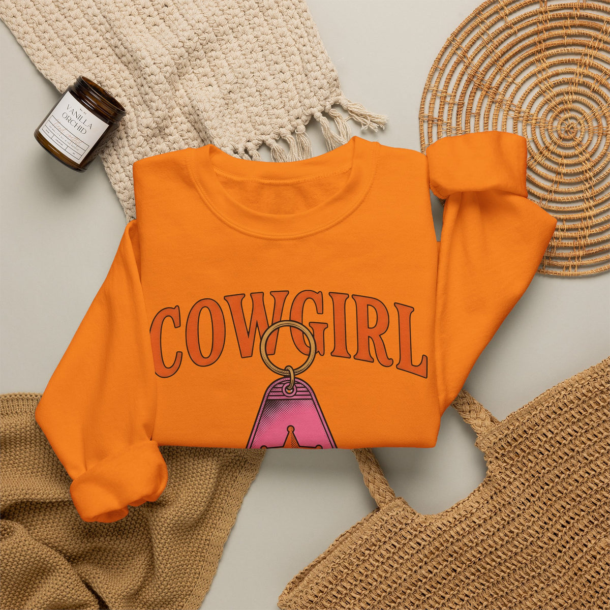 Sheriff Badge Keychain Sweatshirt Cowgirl Cowboy Gift Women Distressed Sweatshirt Keychain Sweatshirt Cowboy Fan Vintage Sweatshirt Rodeo Graphic Hand Drawn