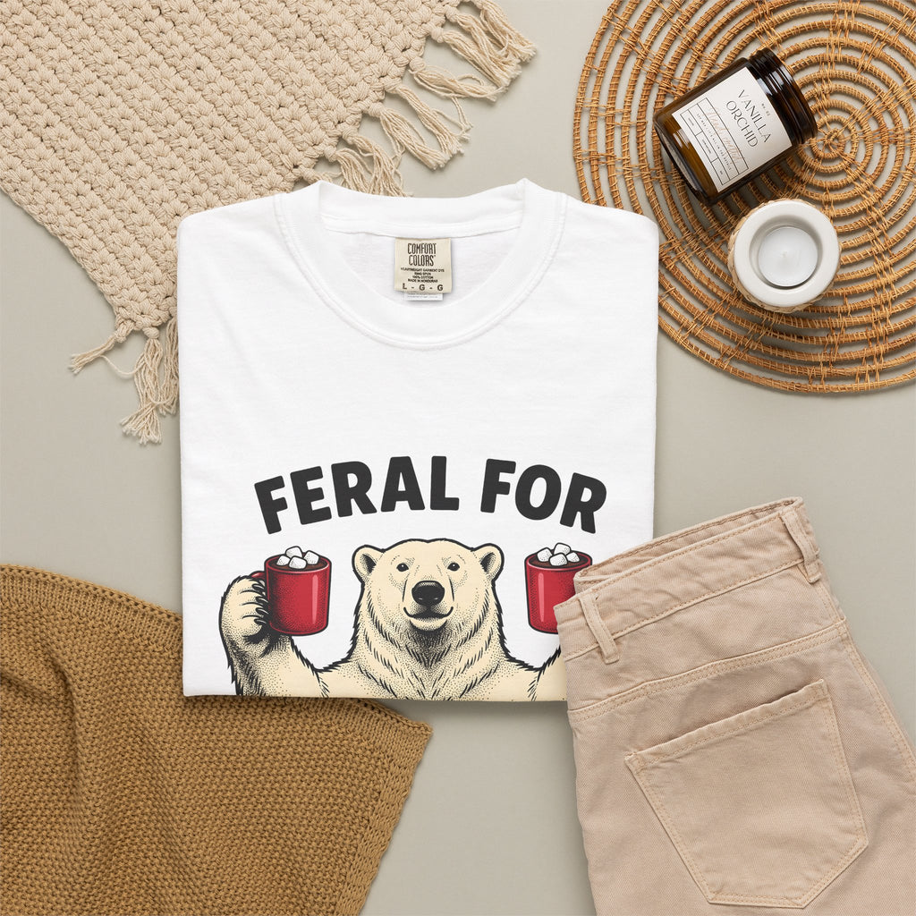 White Bear Holiday Frost Gift Rustic Polar Bear Christmas Fan Winter Cartoon Tea Mug T-Shirt