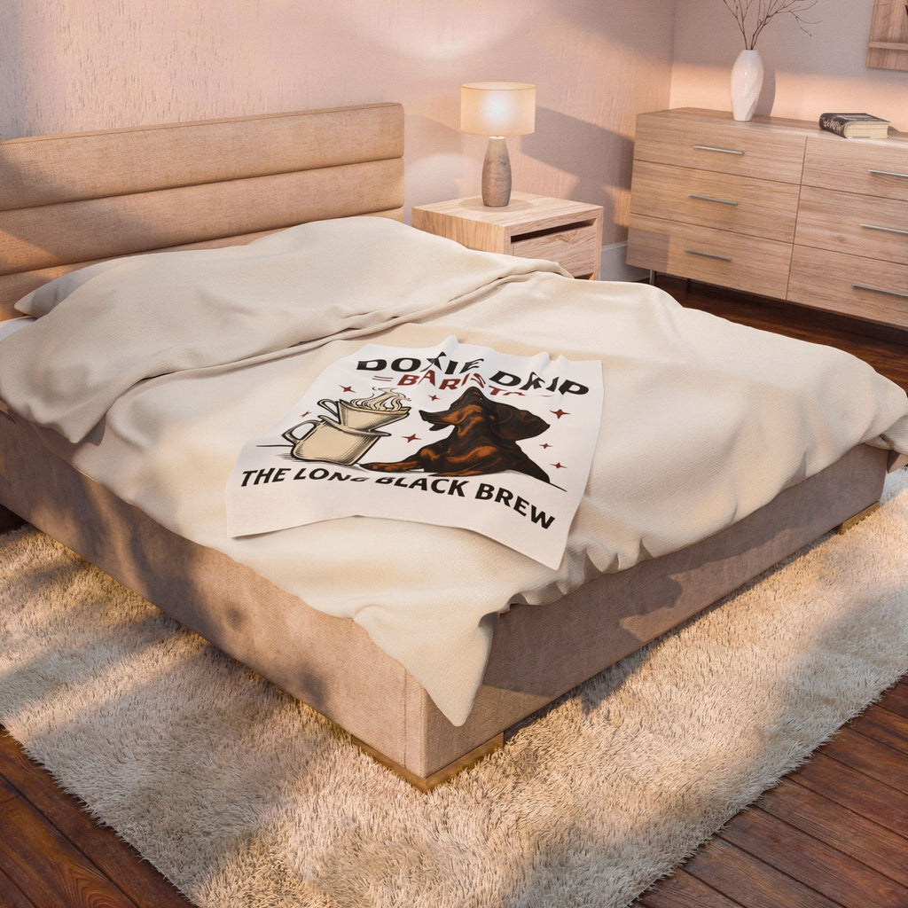 Dachshund Coffee Blanket Coffee Pet Gift Women Retro Blanket Wiener Dog Blanket Coffee Fan Java Vintage Blanket Dog Graphic Sketch Coffee Cup