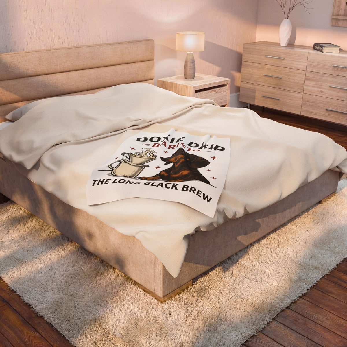 Dachshund Coffee Blanket Coffee Pet Gift Women Retro Blanket Wiener Dog Blanket Coffee Fan Java Vintage Blanket Dog Graphic Sketch Coffee Cup