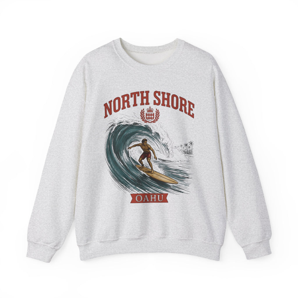 Surfer Wave Surfing Beach Gift Vintage Wave Surfer Fan Retro Coastal Hand Drawn Palm Sweatshirt