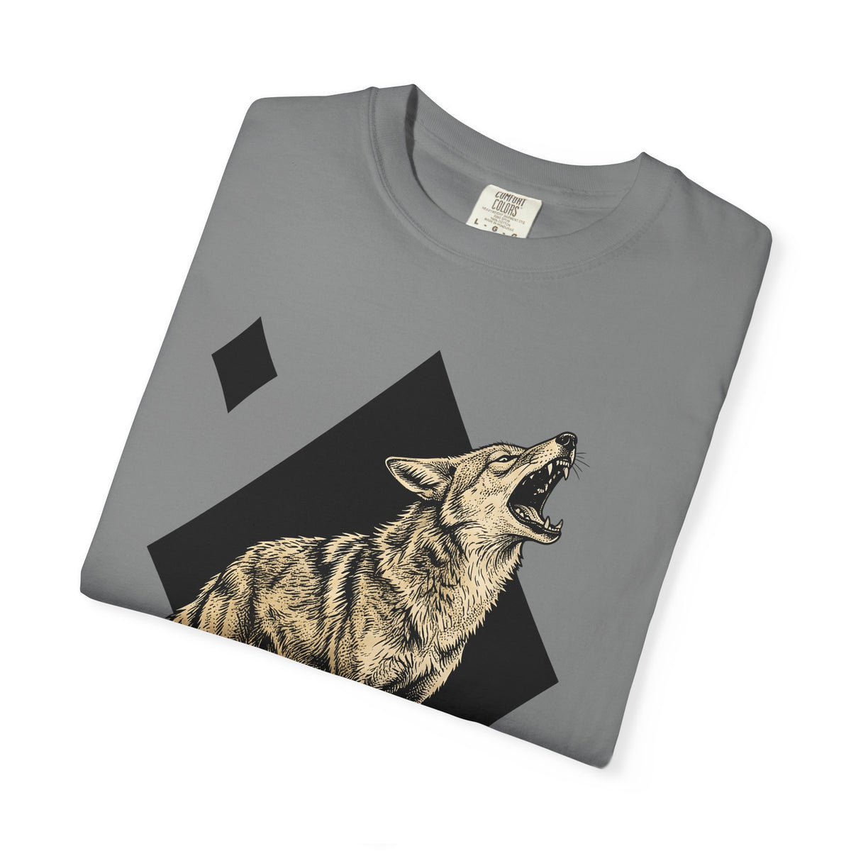 Howling Wolf T-Shirt Wolf Pets Gift Women Sketch T-Shirt Gray Wolf T-Shirt Wolf Fan Canine Graphic T-Shirt Hand Drawn Shape T-Shirt