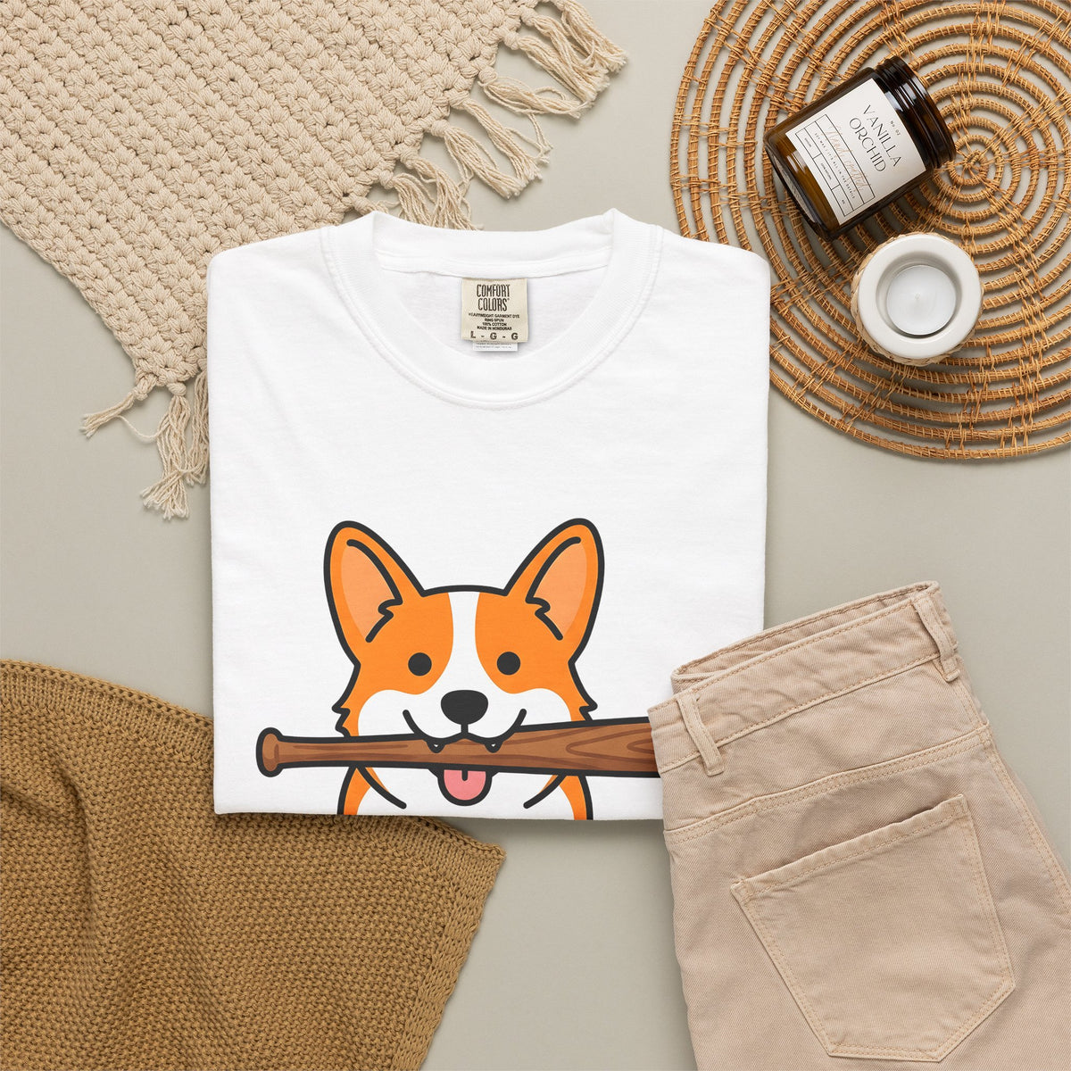 Corgi Pet T-Shirt Dog Funny Gift Women Animation T-Shirt Puppy T-Shirt Dog Fan Cartoon T-Shirt Humor Graphic Manga Bat Ball T-Shirt