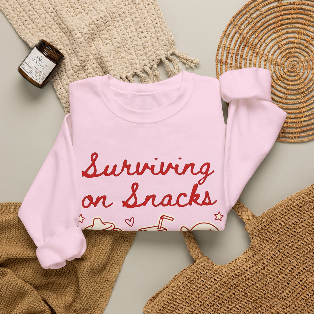 Snack Sketches Sweatshirt Moms Parenting Gift Women Fun Sweatshirt Food Illustrations Sweatshirt Motherhood Fan Cute Graphic Parenting Graphic Clean Teddy