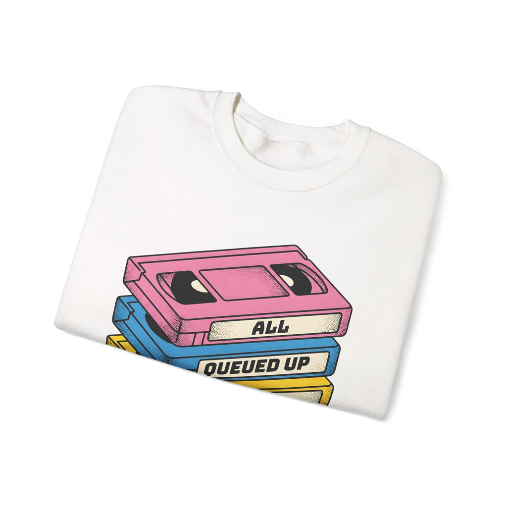 Vhs Tape Stack Sweatshirt St Valentine's Day Nostalgia Gift Women Retro Sweatshirt Videotape Sweatshirt Valentine Fan Vintage Sweatshirt Retro Illustration Pop