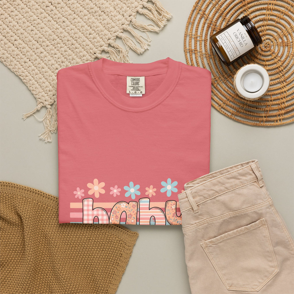 Baby Necessities T-Shirt Baby Event Gift Women Delightful T-Shirt Baby Gear T-Shirt Baby Fan Nursery T-Shirt Party Graphic Light Hues Petals T-Shirt