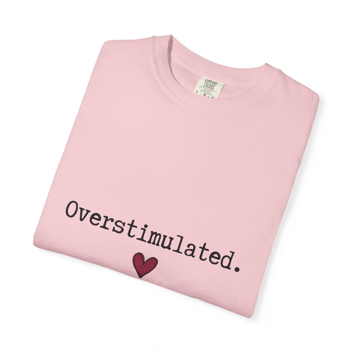 Heart Design T-Shirt Moms Lifestyle Gift Women Flat T-Shirt Heart T-Shirt Motherhood Enthusiast Simple T-Shirt Daily Graphic Fresh Scarlet Heart