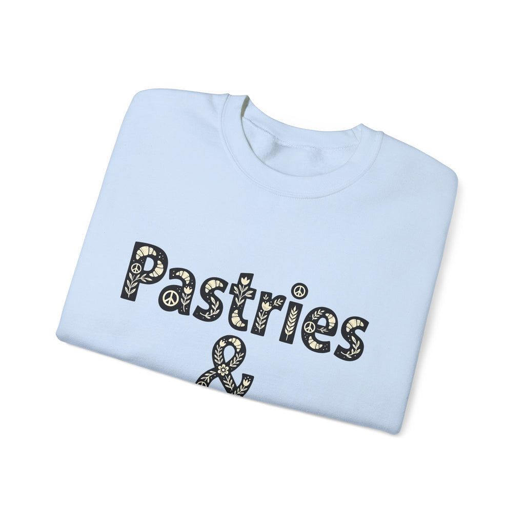 Pastry Peace Logo Sweatshirt Desserts Bakery Gift Women Fun Sweatshirt Pastry Logo Sweatshirt Sweets Fan Retro Sweatshirt Bakery Design Vintage Flower Sweatshirt