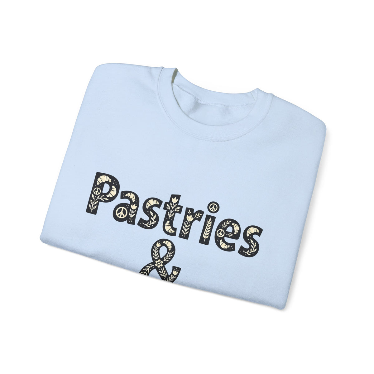Pastry Peace Logo Sweatshirt Desserts Bakery Gift Women Fun Sweatshirt Pastry Logo Sweatshirt Sweets Fan Retro Sweatshirt Bakery Design Vintage Flower Sweatshirt