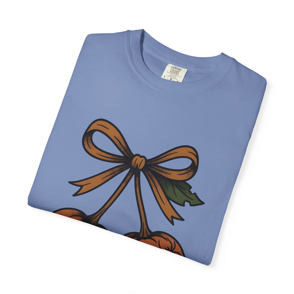 Pumpkin Cherry T-Shirt Halloween Seasonal Gift Women Farmhouse T-Shirt Gourd T-Shirt Spooky Fan Rustic T-Shirt Autumn Graphic Line Art Arachnid