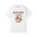 Kitten T-Shirt T-Shirt Cat Hearts Gift Women Retro T-Shirt Coffee T-Shirt T-Shirt Cat Fan Feline T-Shirt Vintage T-Shirt Valentine Graphic Sketch Love Symbols