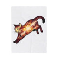 Cosmic Cat Blanket Cat Astronomy Gift Women Hand Painted Blanket Kitty Blanket Cat Fan Feline Blanket Galaxy Graphic Space Star Shapes Blanket