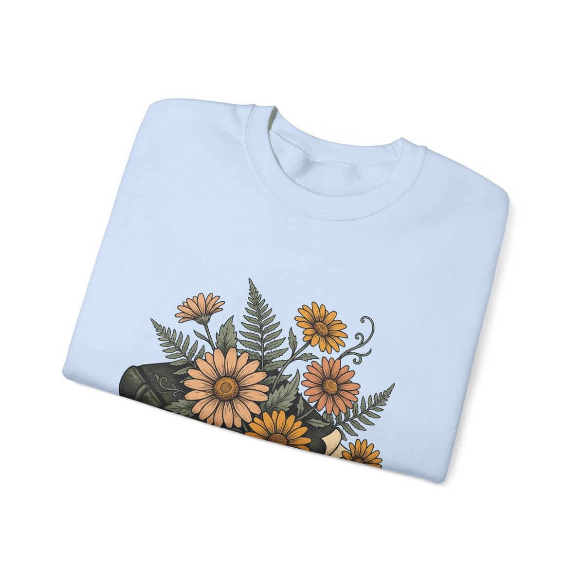 Botanical Book Sweatshirt Boho Chic Blossom Gift Women Plant Drawing Sweatshirt Floral Sweatshirt Bohemian Fan Illustrated Sweatshirt Flower Graphic Hand Drawn
