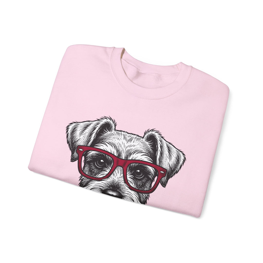 Schnauzer Pet Sweatshirt Dog Critters Gift Women Line Art Sweatshirt Dog Sweatshirt Dog Fan Dog Graphic Dog Graphic Cartoon Spectacles Sweatshirt