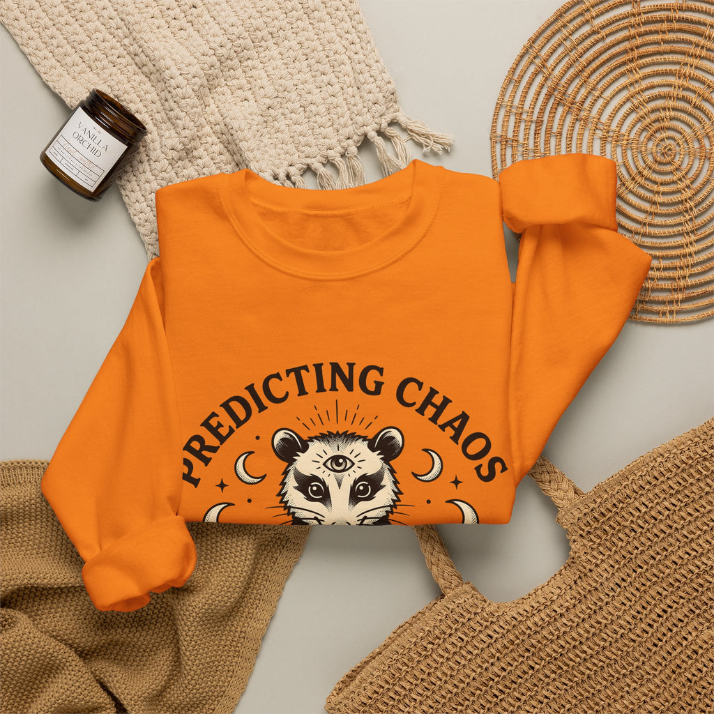 Peaceful Possum Sweatshirt Possum Fauna Gift Women Mystical Sweatshirt Opossum Sweatshirt Possum Enthusiast Magical Sweatshirt Wildlife Graphic Old School Moon