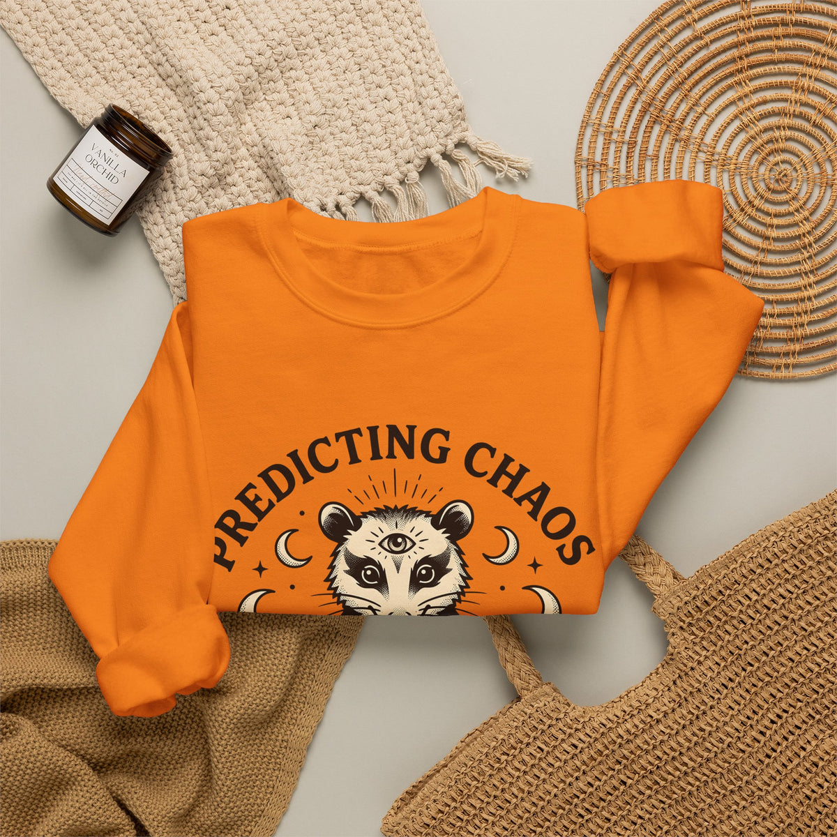 Peaceful Possum Sweatshirt Possum Fauna Gift Women Mystical Sweatshirt Opossum Sweatshirt Possum Enthusiast Magical Sweatshirt Wildlife Graphic Old School Moon