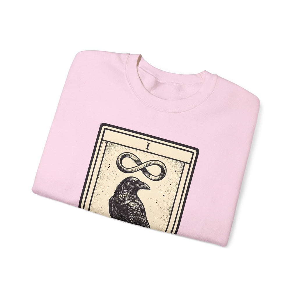 Raven Tarot Deck Sweatshirt Boho Chic Occult Gift Women Old School Sweatshirt Tarot Card Sweatshirt Bohemian Fan Vintage Sweatshirt Mystical Graphic Enchanted