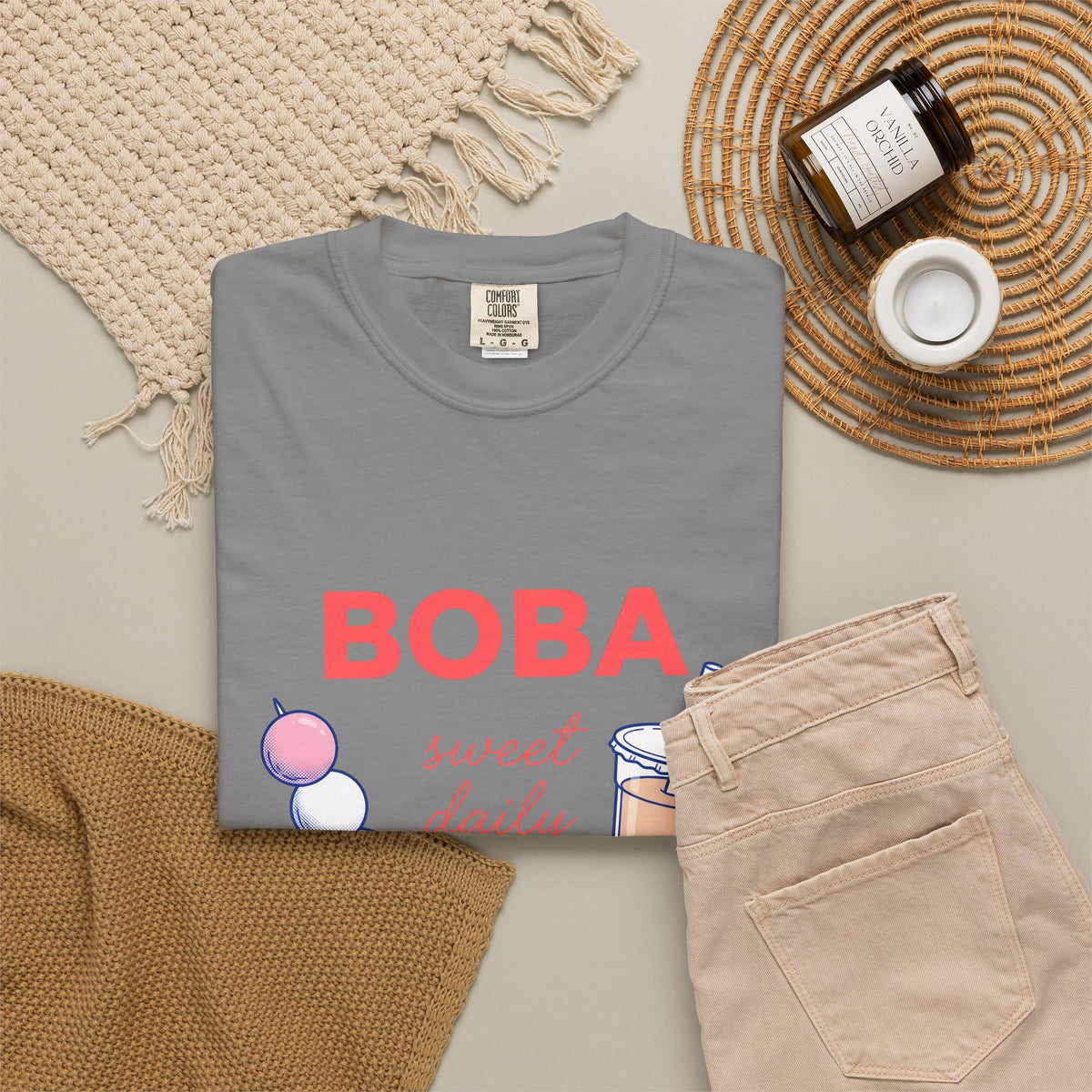 Tapioca Tea T-Shirt Drinks Culinary Gift Women Illustration T-Shirt Bubble Tea T-Shirt Beverage Fan Drawing Design Graphic Foodie Sketch Sweet