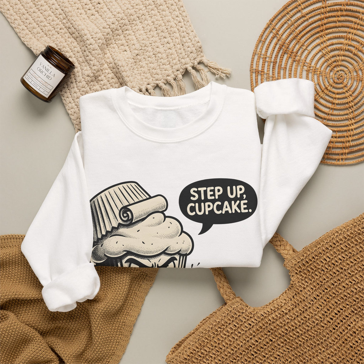 Cake Character Sweatshirt Desserts Satire Gift Women Anime Sweatshirt Pastry Sweatshirt Dessert Fan Manga Sweatshirt Parody Graphic Hand Drawn Speech Cloud
