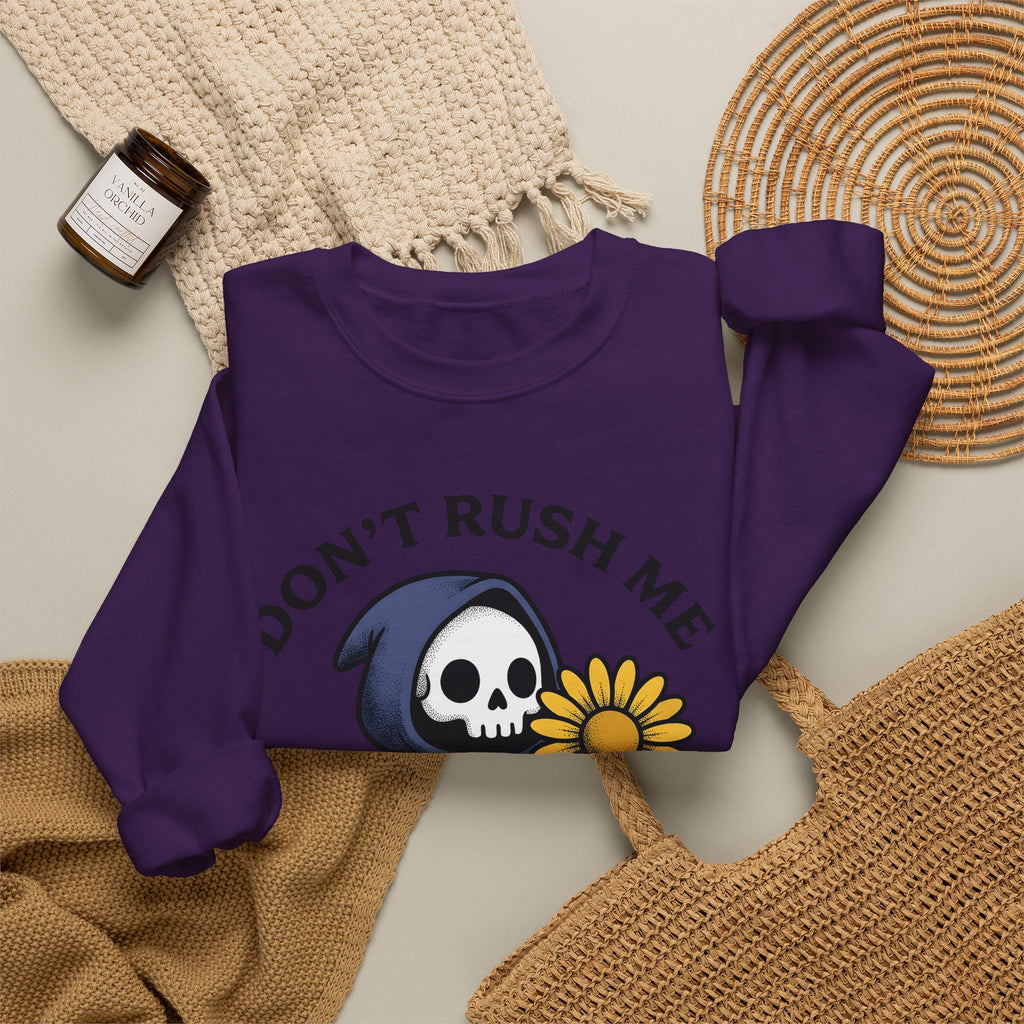 Death Figure Sweatshirt Halloween Witchcraft Gift Women Doodle Sweatshirt Grim Reaper Sweatshirt Horror Fan Skeleton Graphic Sweatshirt Classic Bloom Sweatshirt