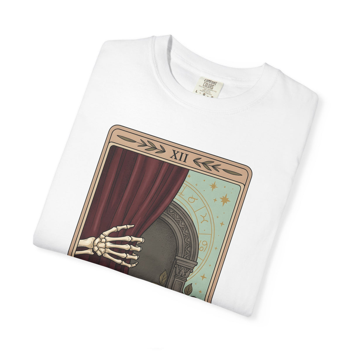 Skeleton Hand Tarot T-Shirt Boho Chic Gothic Gift Women Mystical T-Shirt Tarot Card T-Shirt Bohemian Fan Occult Graphic T-Shirt Dark Illustration