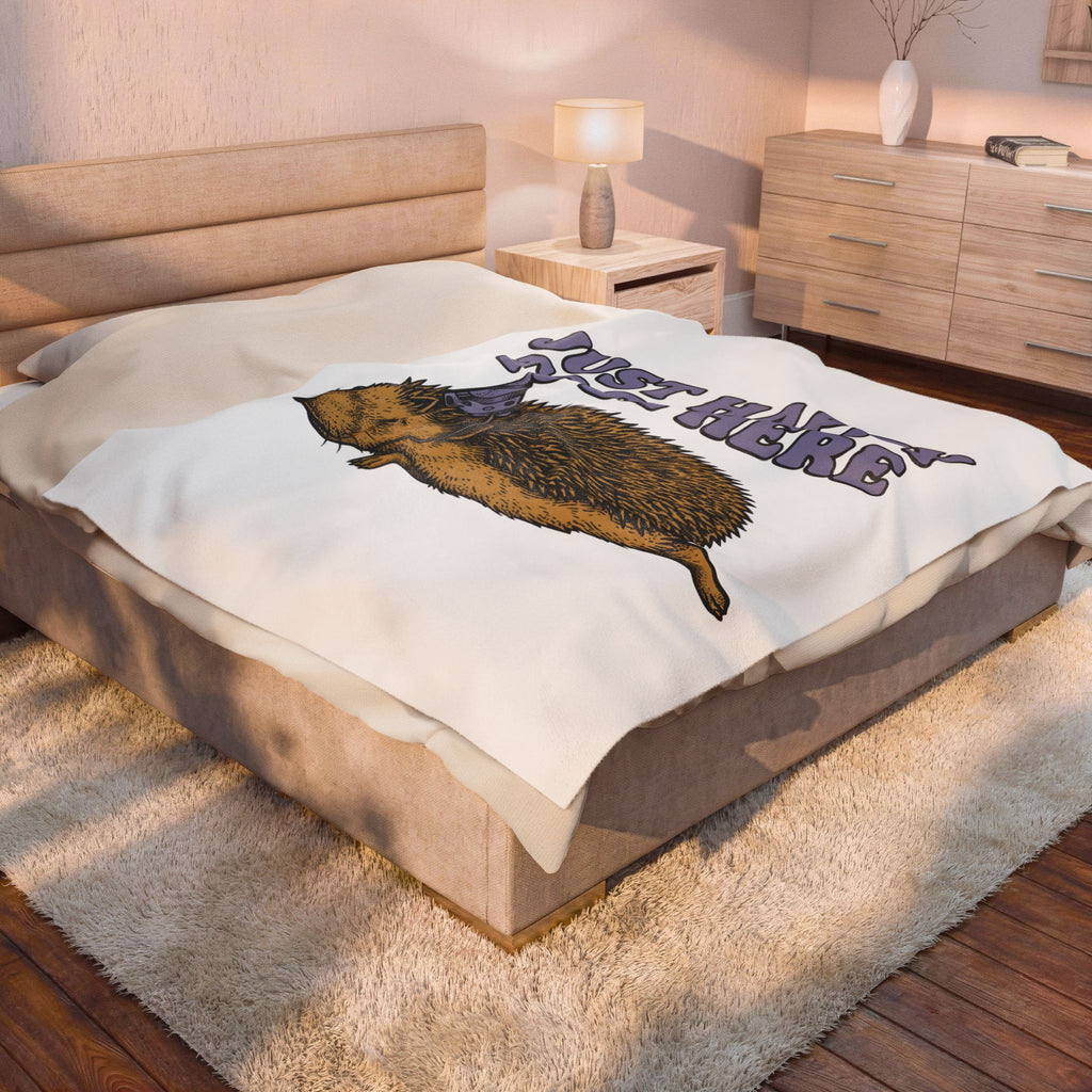Hedgehog Birthday Hat Blanket Funny Pet Gift Women Retro Blanket Porcupine Blanket Humor Fan Vintage Blanket Animal Graphic Sketch Critter Design