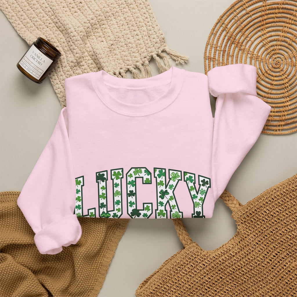 Clover Nurse Cap Sweatshirt Nurse Irish Celebration Gift Women Graphic Design Sweatshirt Nurse Hat Sweatshirt Nursing Enthusiast Nurse Uniform Sweatshirt St