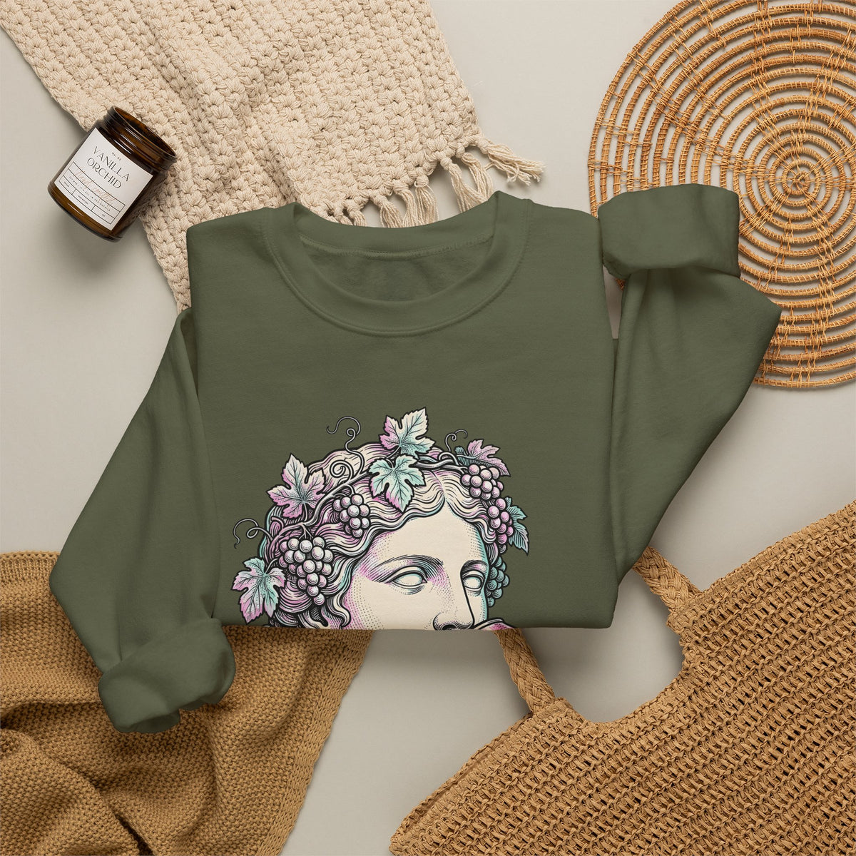 Classical Statue Sweatshirt Greek Art Trend Gift Women Cartoon Sweatshirt Sculpture Sweatshirt Art Fan Comic Sweatshirt Fashion Graphic Hand Drawn Beverage Can