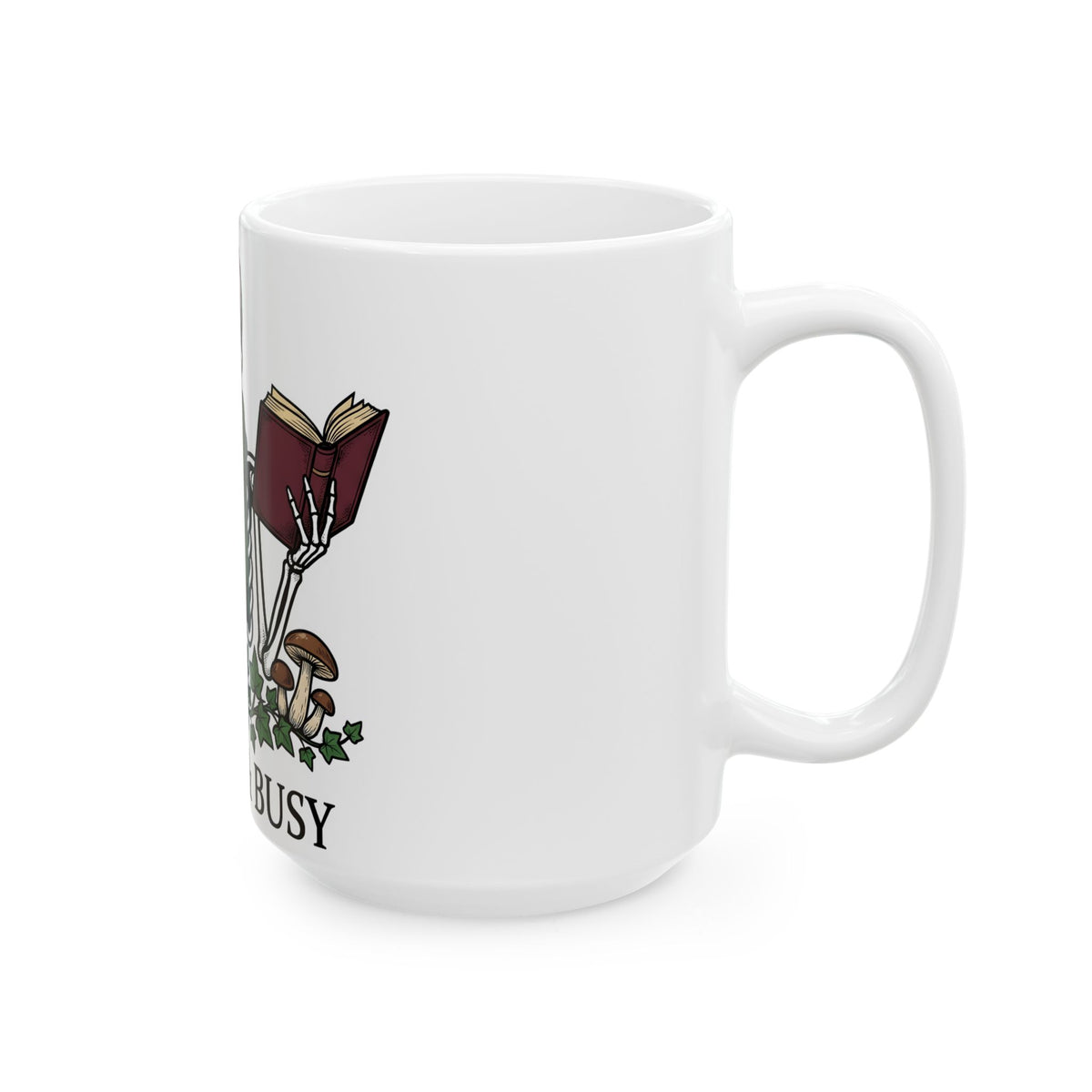 Skull Story Mug Funny Fall Gift Women Cartoon Mug Skull Mug Humor Fan Comic Mug Autumn Graphic Classic Wild Mushrooms Mug