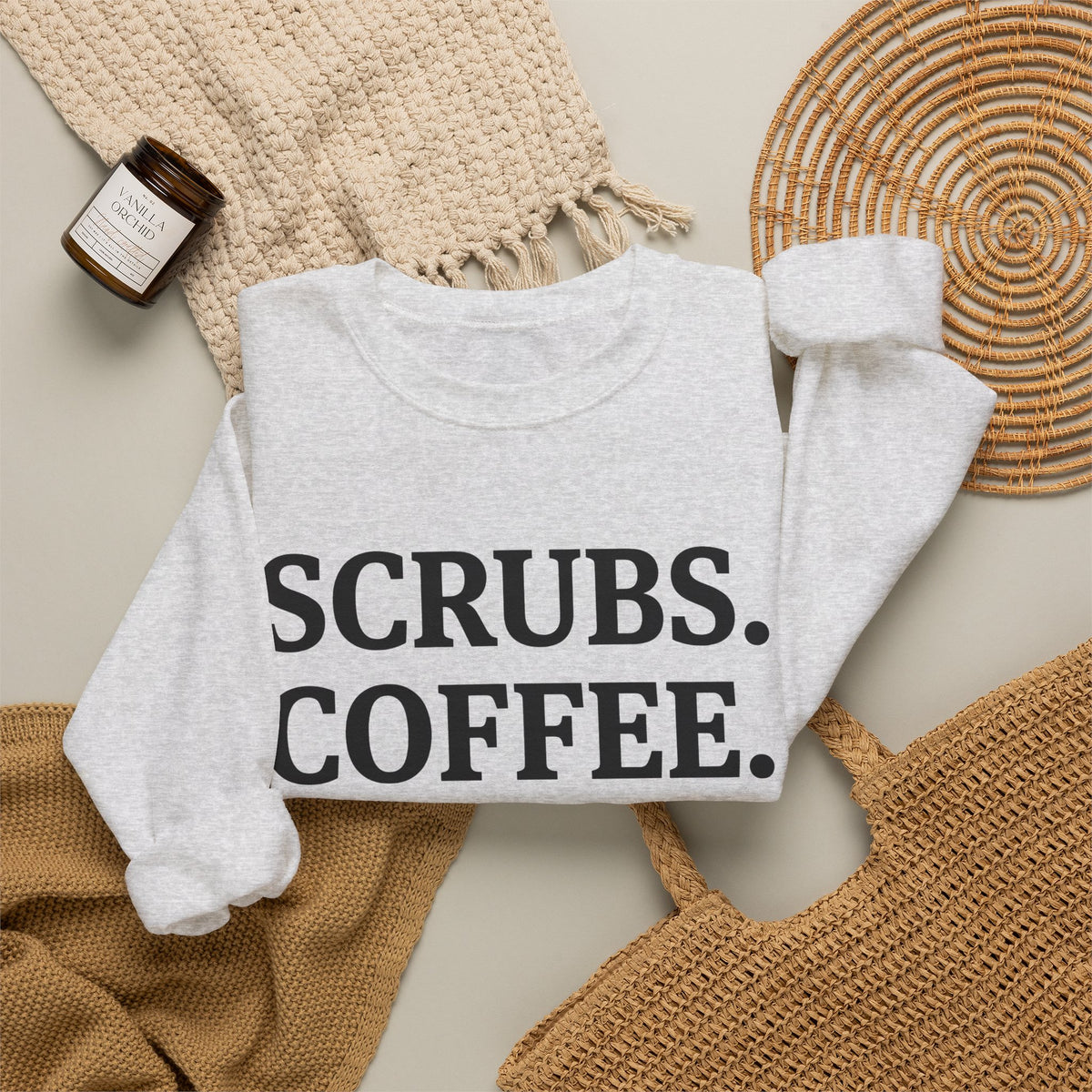 Coffee Cup Sweatshirt Nurse Humor Gift Women Modern Sweatshirt Sweatshirt Sweatshirt Rn Fan Contemporary Sweatshirt Funny Graphic Minimalist Teal Highlight Sweatshirt