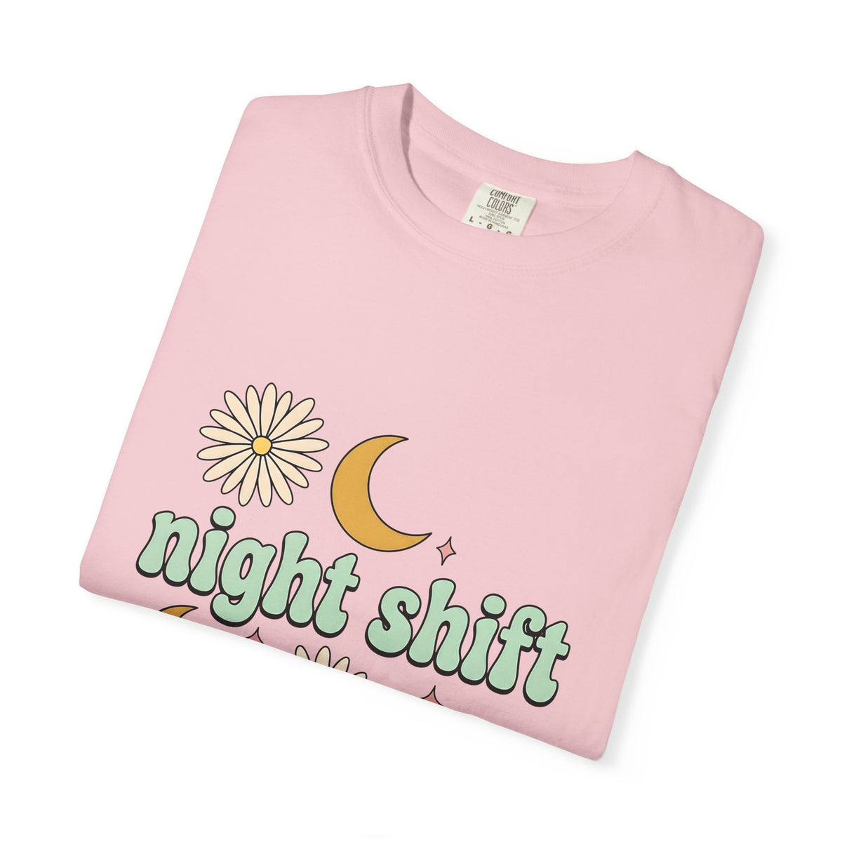 Moon Blossom Graphic T-Shirt Nurses Drink Gift Women Cartoon T-Shirt Flower T-Shirt